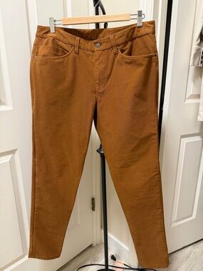 lululemon athletica Caramel Brown Canvas Jacket Sleeve Detail